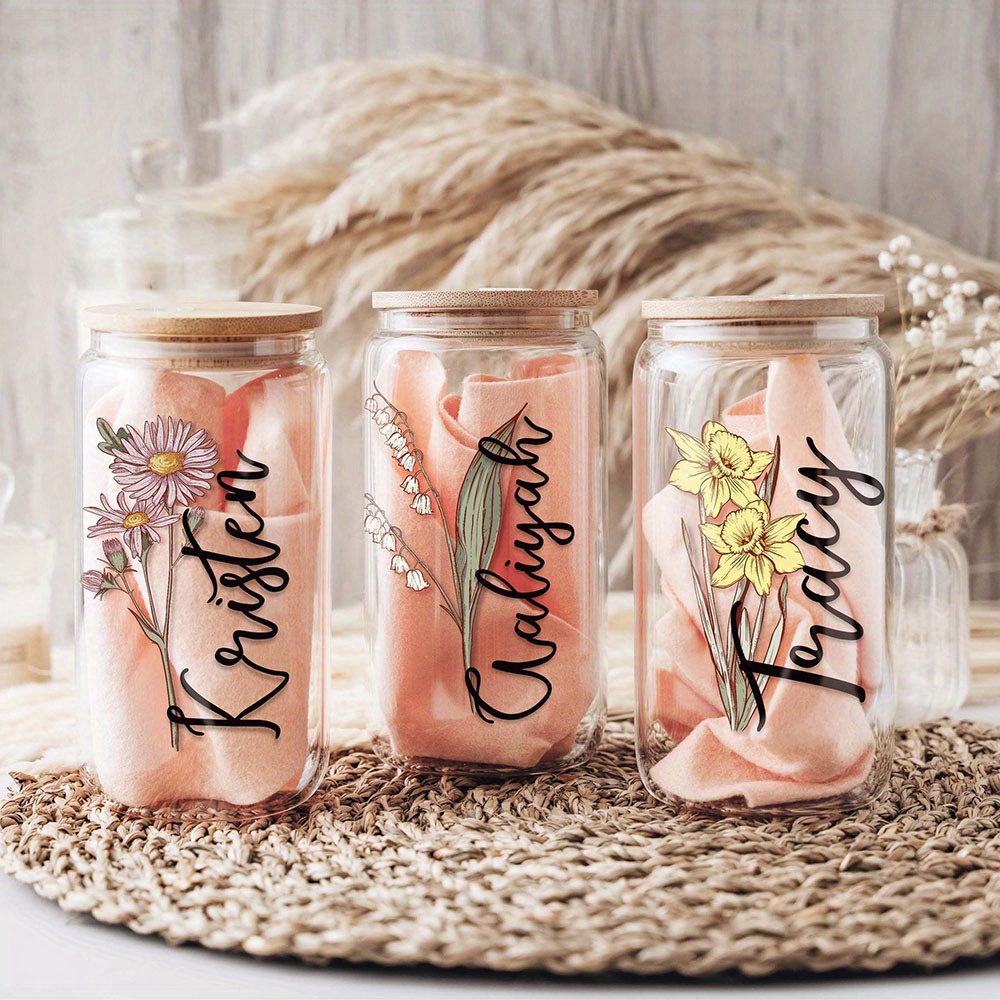 Custom Birth Flower Name Glass - огляд і ціна Coffee Equipment