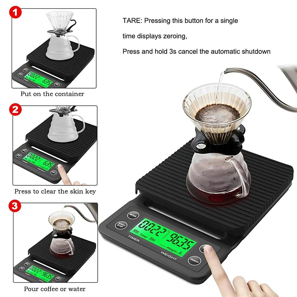 5/3kg LCD Electronic Drip Coff - огляд і ціна Scale Drip Timer