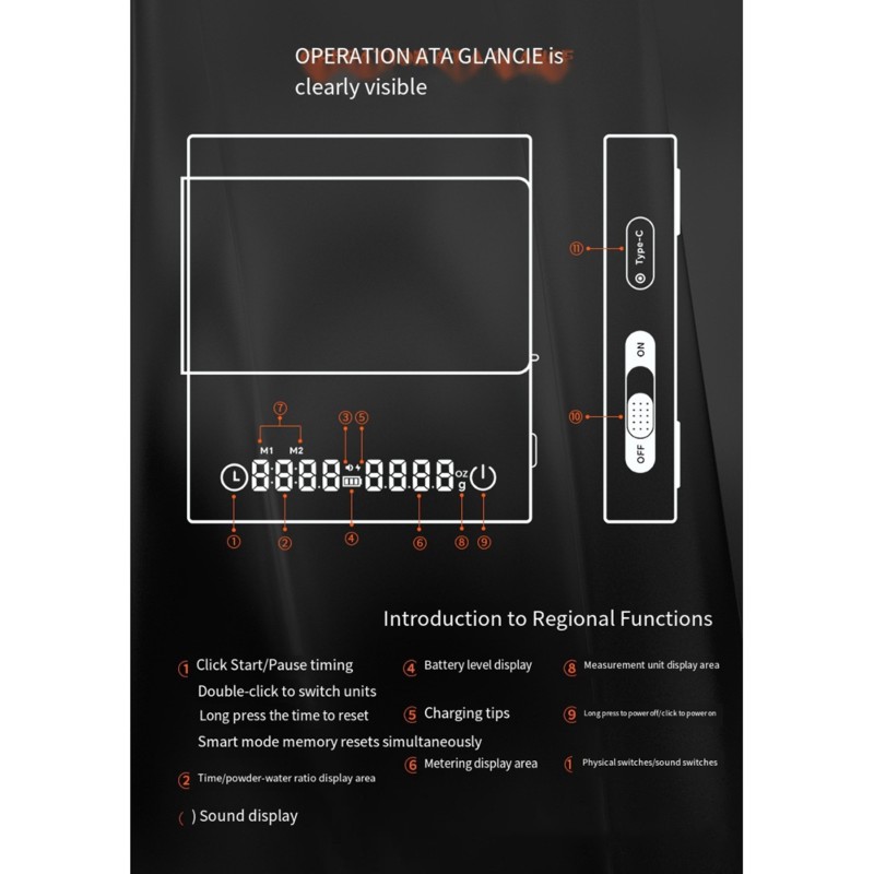 ABMR-Coffee Scale 0.1G Precisi - огляд і ціна Scale Drip Timer